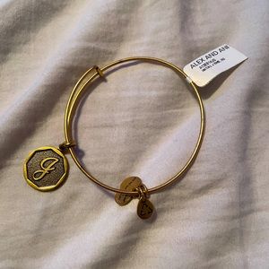 NEW Alex and Ani J bracelet bronze NWT